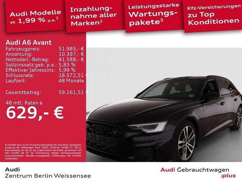 Mythosschwarz metallic Gebraucht 2025 Audi A6 S-Line Kombi | 51.985 € (Etwas zu teuer) - Bild 1/4