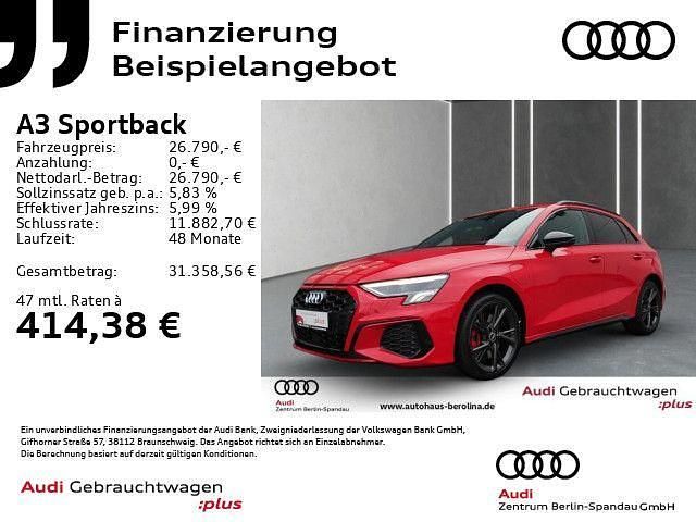 Rot Gebraucht 2021 Audi A3 Sportback e-tron S-Line Limousine | 26.790 € (Fairer Preis) - Bild 1/4