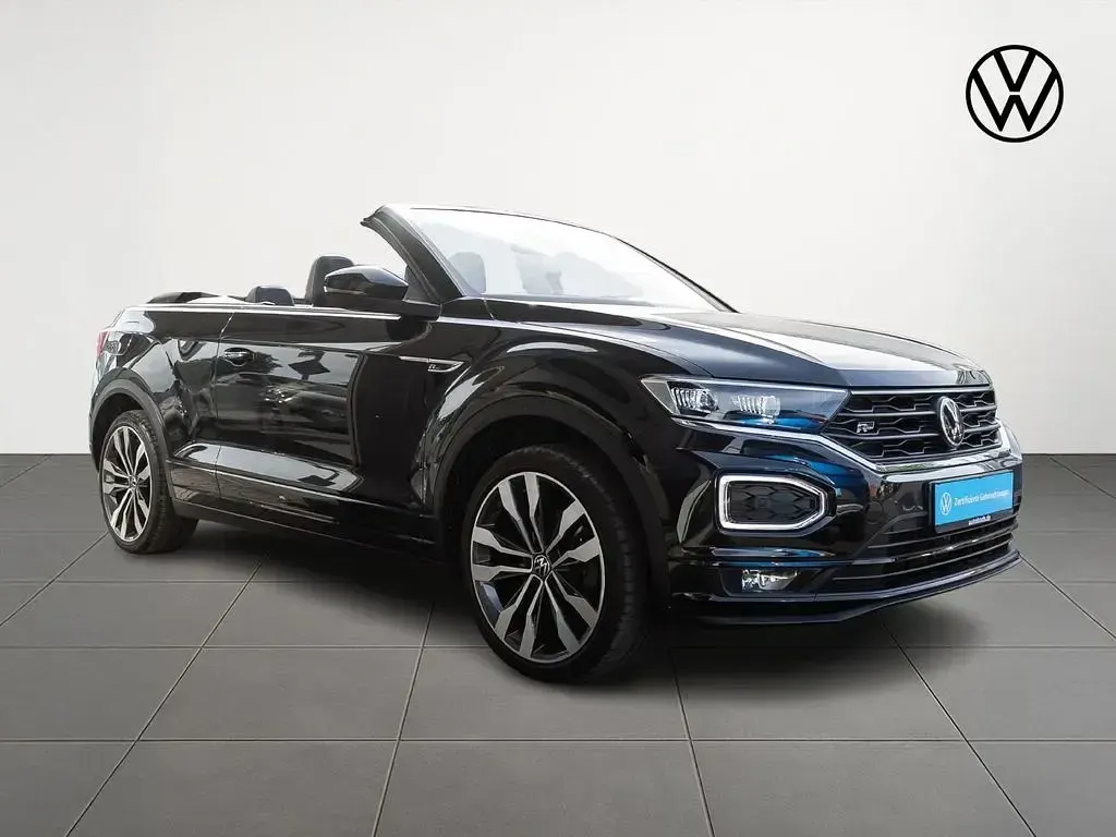 Gebraucht VW T-Roc Cabriolet R-line 150 PS (110 kW) 2021 Schwarz Cabrio