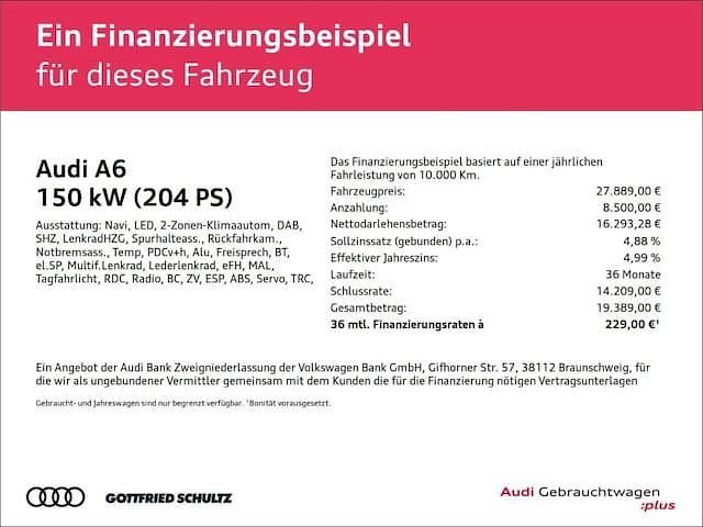 Gebraucht Audi A6 Premium 204 PS (150 kW) 2022 Grau Kombi