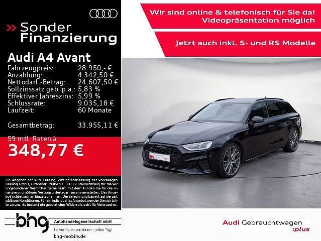 Mythosschwarz metallic Gebraucht 2022 Audi A4 S-Line Kombi | 28.950 € (Guter Preis) - Bild 1/4