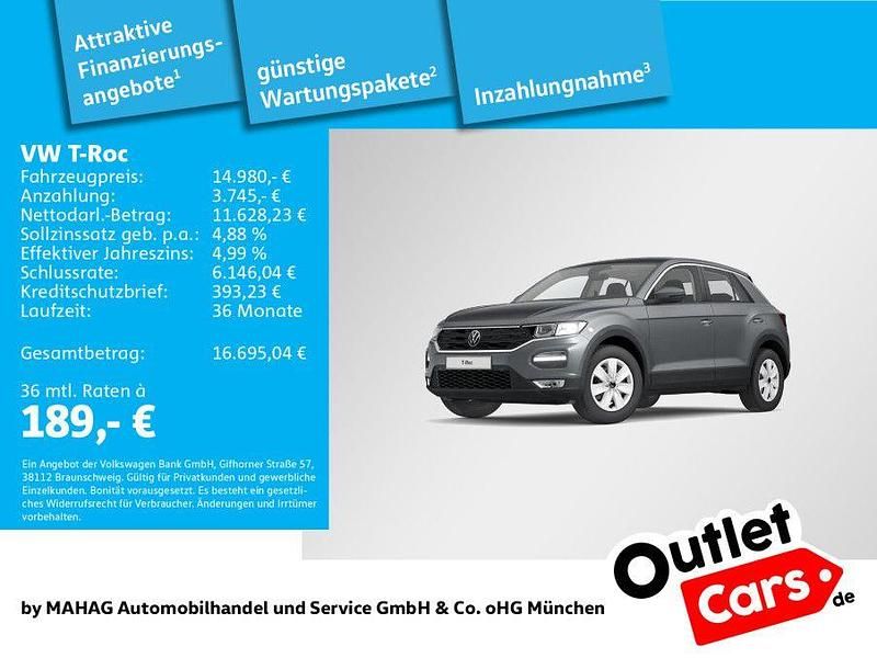 Grau Gebraucht 2021 VW T-Roc SUV | 14.980 € (Superpreis) - Bild 1/1