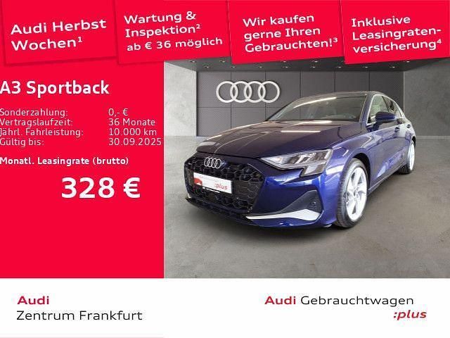 Blau Gebraucht 2024 Audi A3 Sportback Advanced Limousine | 29.895 € (Guter Preis) - Bild 1/3