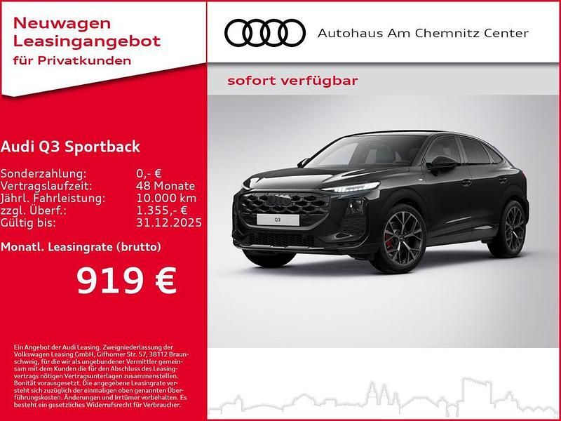 Schwarz Neu 2025 Audi Q3 Sportback Sport SUV | 72.990 € (Fairer Preis) - Bild 1/4
