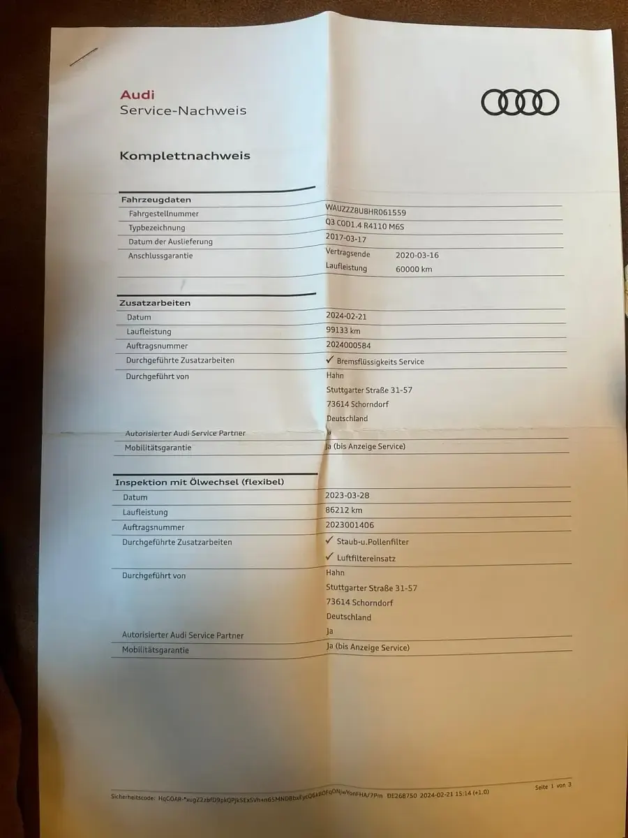 Gebraucht Audi Q3 S-Line 165 PS (121 kW) 2017 Schwarz SUV