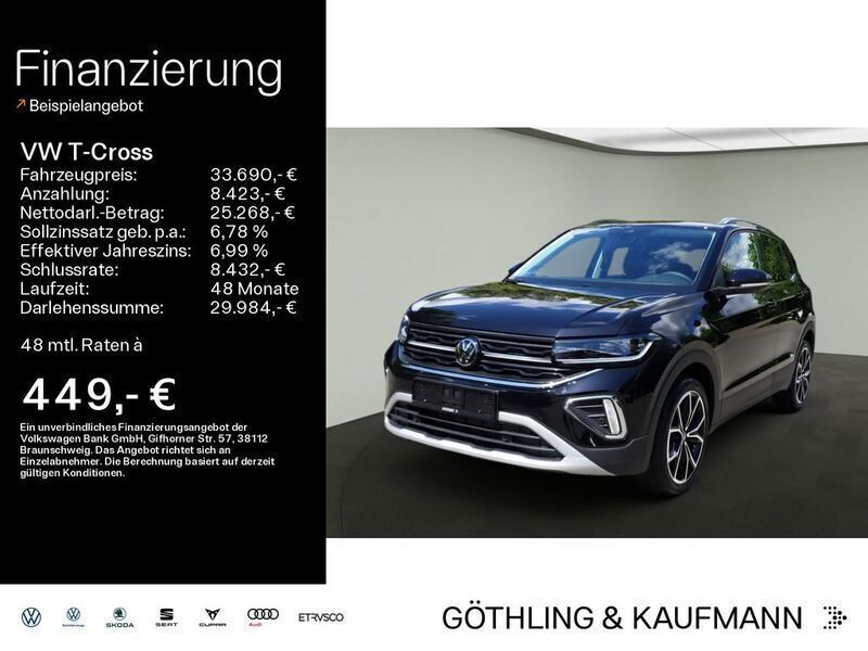 Deep black perleffekt Neu 2025 VW T-Cross Style SUV | 33.690 € (Teuer) - Bild 1/4