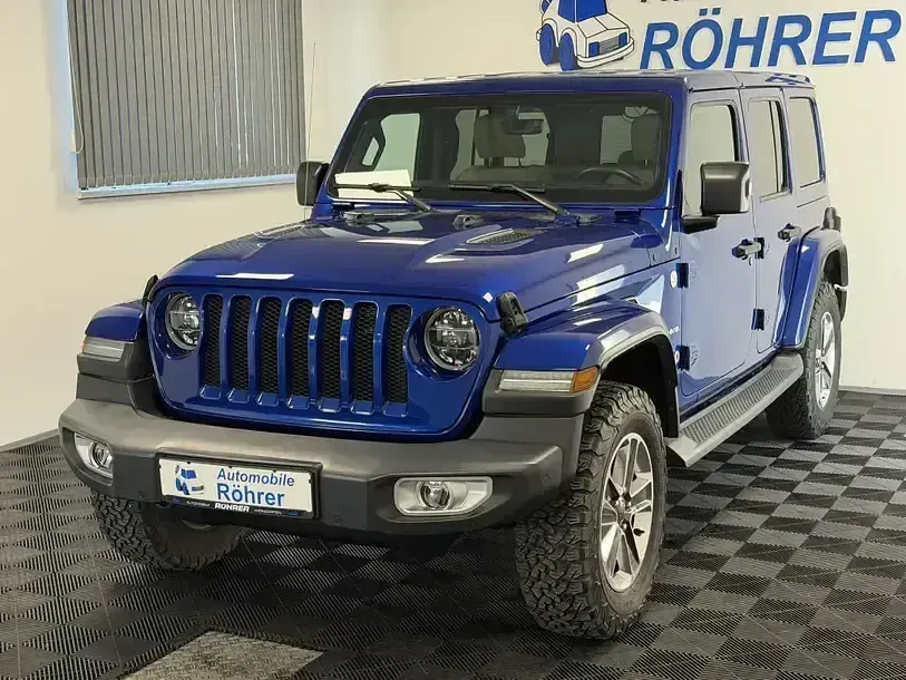 Gebraucht Jeep Wrangler Sahara 200 PS (147 kW) 2018 Blau ocean blue metallic c/c (metallic) SUV