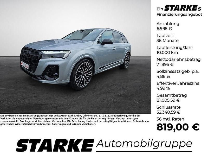 Silber (satellitsilber metallic) Gebraucht 2024 Audi Q7 S-Line SUV | 78.890 € (Fairer Preis) - Bild 1/4