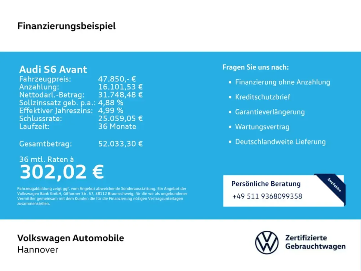 Gebraucht Audi S6 Sport 344 PS (253 kW) 2024 Firmamentblau (metallic) Kombi