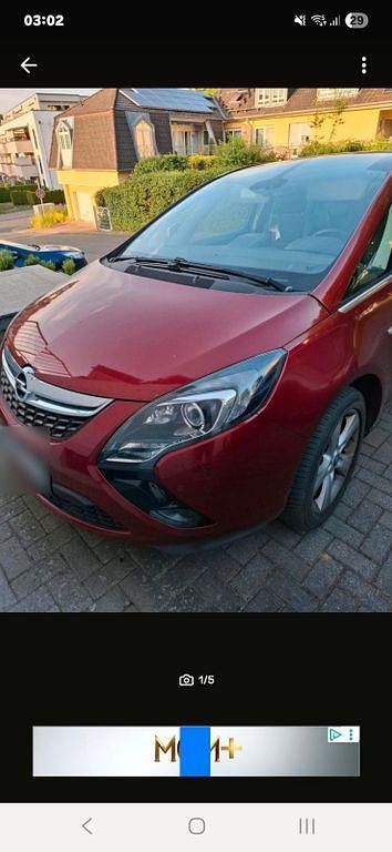 Rot Gebraucht 2014 Opel Zafira Tourer Sport Van / Kleinbus | 12.500 € (Teuer) - Bild 1/4