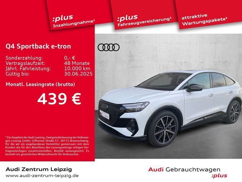 Gletscherweiß metallic Gebraucht 2024 Audi Q4 Sportback e-tron Ambiente SUV | 49.990 € - Bild 1/3