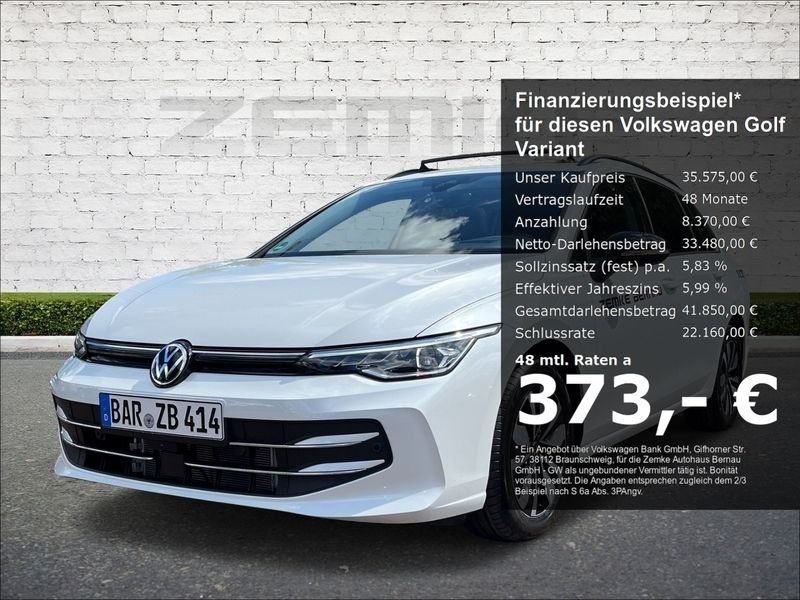 Weiss Gebraucht 2024 VW Golf VIII Goal Kombi | 35.575 € (Guter Preis) - Bild 1/4