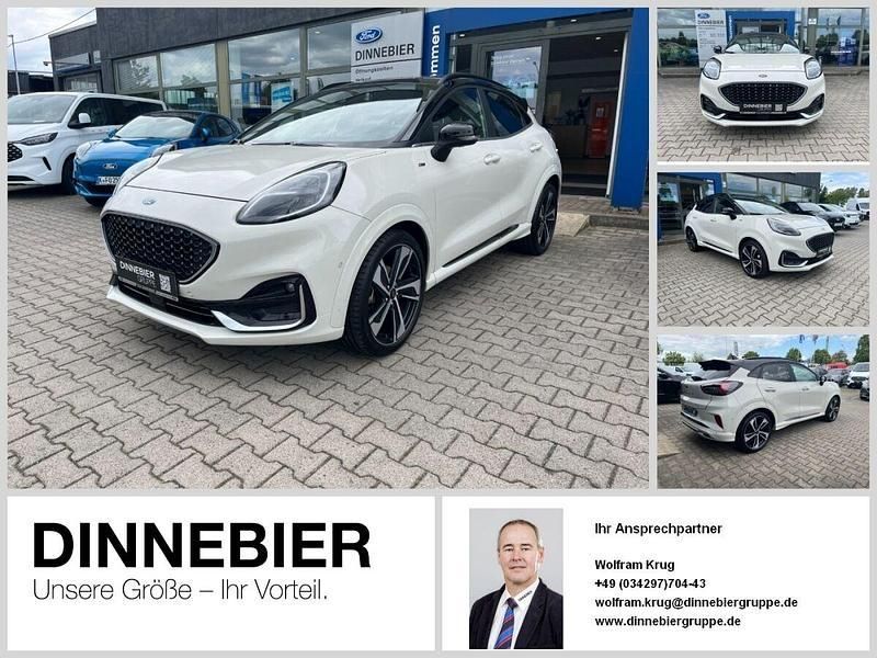 Weiß (metallic) Gebraucht 2021 Ford Puma ST-Line Limousine | 20.785 € (Fairer Preis) - Bild 1/4