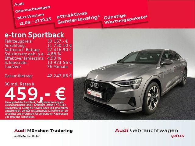 Taifungrau metallic Gebraucht 2022 Audi e-tron Sportback Advanced Plus SUV | 39.167 € (Fairer Preis) - Bild 1/2