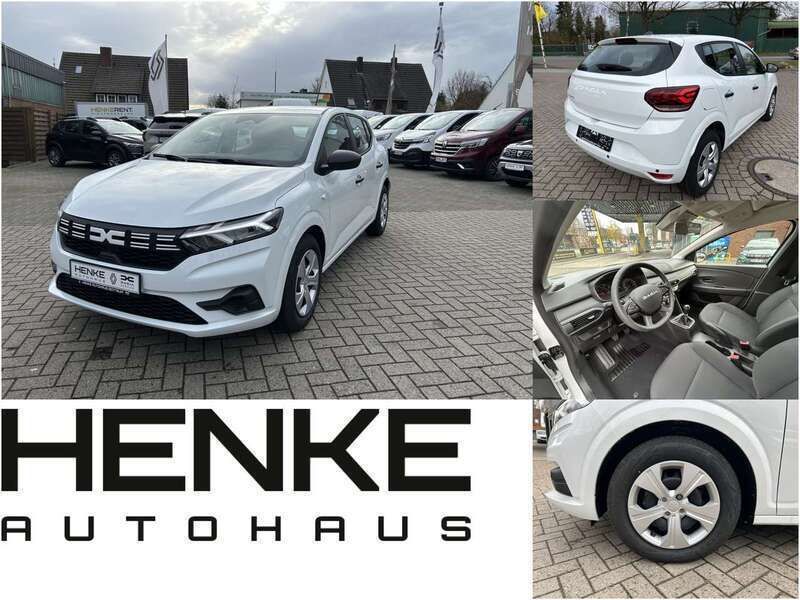 Gletscherweiss Neu 2024 Dacia Sandero Essentiel Kleinwagen | 15.990 € (Guter Preis) - Bild 1/4