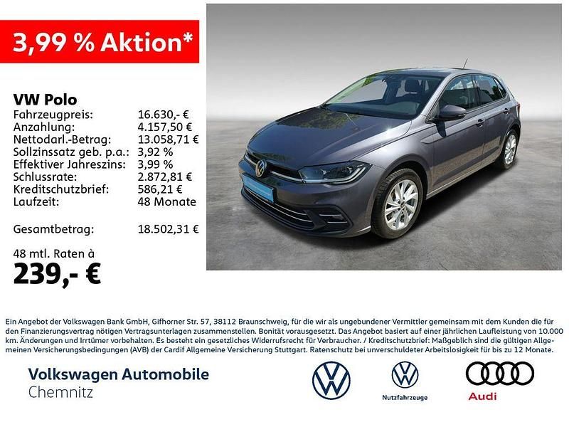 Rauchgrau metallic Gebraucht 2022 VW Polo Style Limousine | 16.630 € (Guter Preis) - Bild 1/4