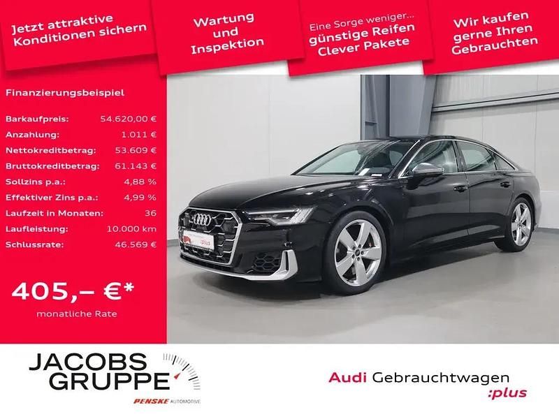 Brillantschwarz Gebraucht 2024 Audi S6 Basis Limousine | 54.620 € - Bild 1/4