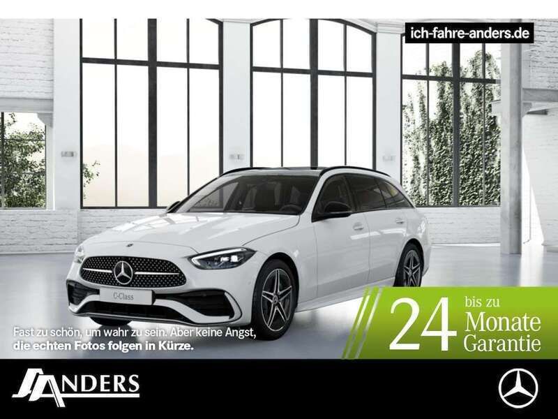 Weiss polarweiß Gebraucht 2024 Mercedes C220 AMG Kombi | 49.850 € (Teuer) - Bild 1/3