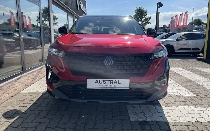 Neu Renault Austral Esprit Alpine 148 PS (108 kW) 2025 Dezirrot mit dach in black pearlschwarz (rot) SUV