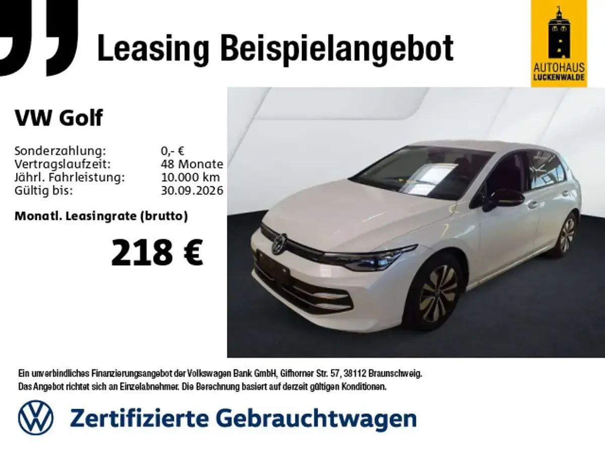 Gebraucht VW Golf VIII Goal 150 PS (110 kW) 2025 Weiß Limousine