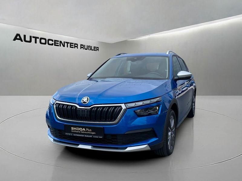 Blau Gebraucht 2021 Skoda Kamiq ScoutLine SUV | 18.790 € (Fairer Preis) - Bild 1/4