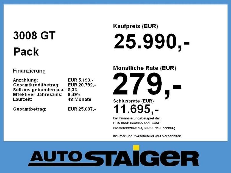 Gebraucht Peugeot 3008 GT 224 PS (164 kW) 2022 Lackierung ultimaterot/metall Limousine