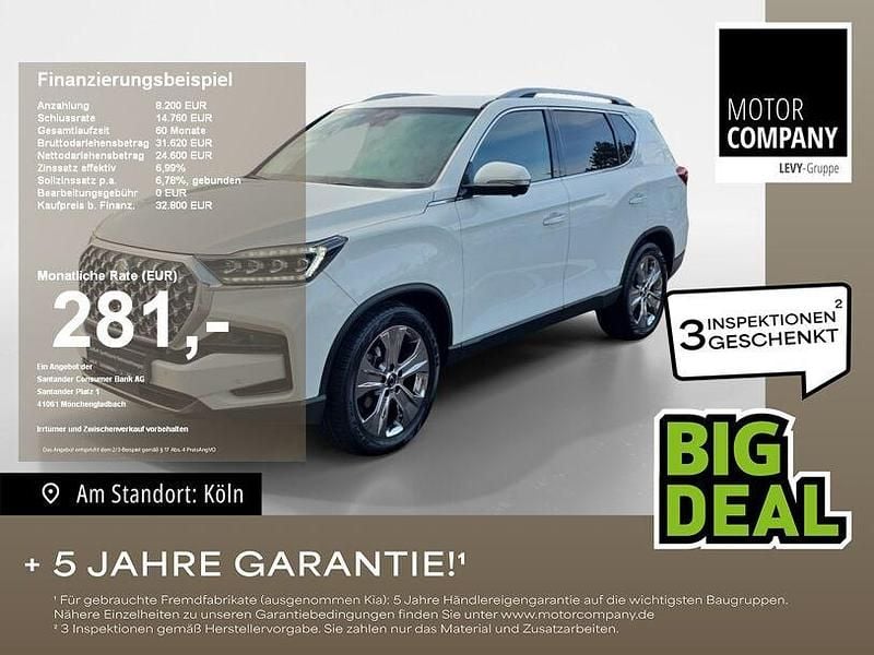 Weiß Gebraucht 2022 Ssangyong (KGM) Rexton Sapphire SUV | 33.490 € (Guter Preis) - Bild 1/4