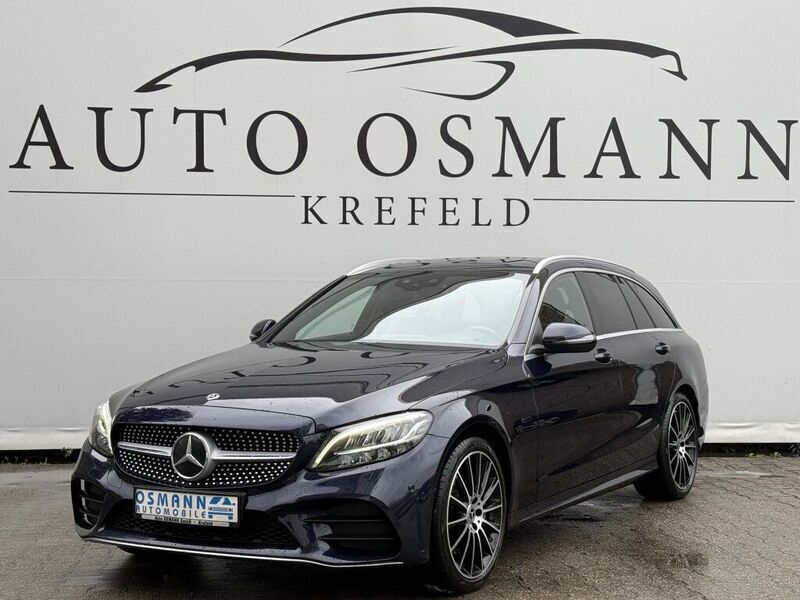 Cavansitblau metalliclack Gebraucht 2020 Mercedes C300e AMG line Kombi | 25.950 € (Teuer) - Bild 1/4