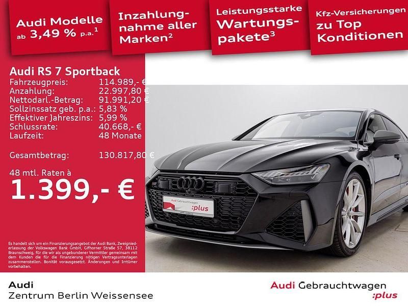 Schwarz Gebraucht 2023 Audi RS7 Sportback Sport Kleinwagen | 114.989 € (Fairer Preis) - Bild 1/4