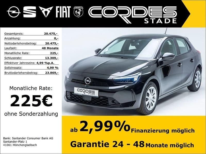 Neu Opel Corsa Edition 110 PS (80 kW) 2025 Schwarz Kleinwagen