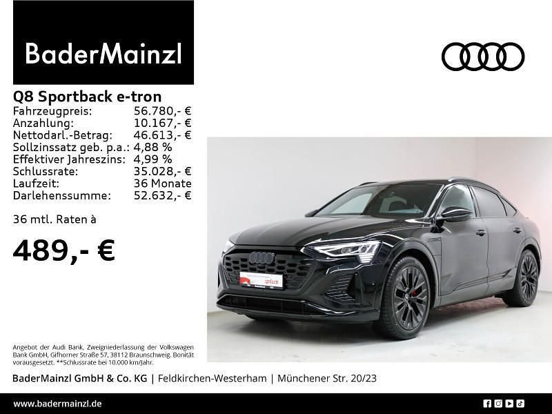 Schwarz Gebraucht 2024 Audi Q8 Sportback e-tron S-Line SUV | 55.980 € (Superpreis) - Bild 1/3
