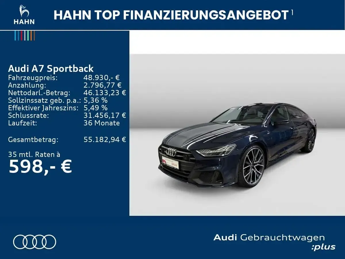 Gebraucht Audi A7 204 PS (150 kW) 2023 Firmamentblau metallic Limousine