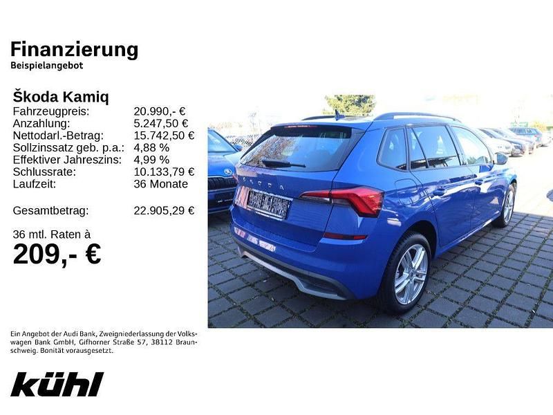 Gebraucht Skoda Kamiq Tour 110 PS (80 kW) 2023 Energyblau SUV