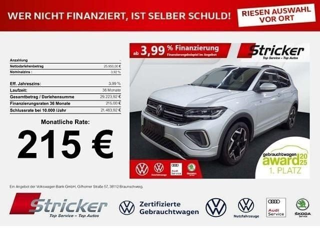 Reflexsilber metallic (metallic) Gebraucht 2025 VW T-Cross R-line SUV | 25.949 € (Guter Preis) - Bild 1/3