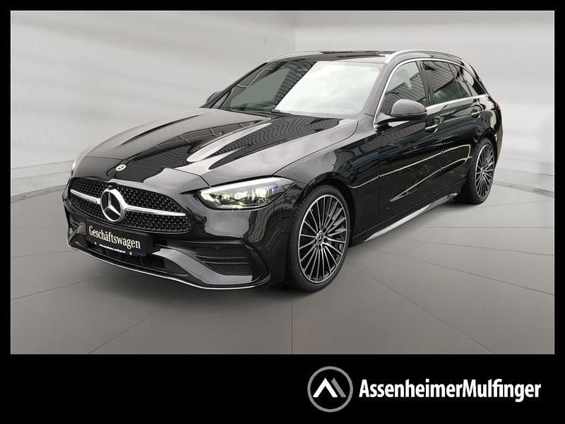 Schwarz metalliclack obsidianschwarz Gebraucht 2025 Mercedes C200 AMG line Kombi | 47.890 € (Teuer) - Bild 1/4