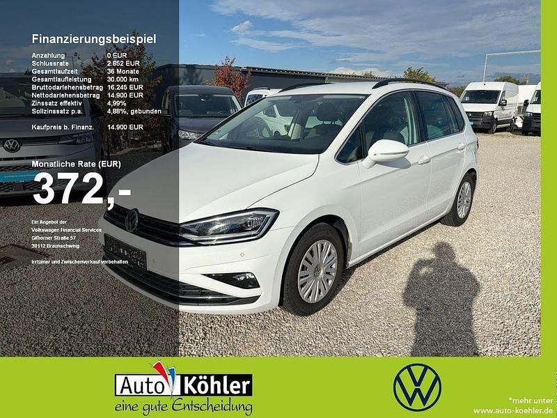 Weiß Gebraucht 2018 VW Golf Sportsvan Highline Van / Kleinbus | 14.900 € (Superpreis) - Bild 1/3