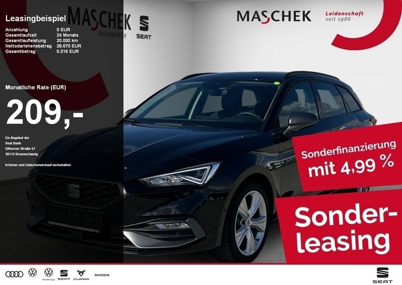 Midnight schwarz metallic Gebraucht 2024 Seat Leon ST FR Kombi | 27.440 € (Fairer Preis) - Bild 1/4