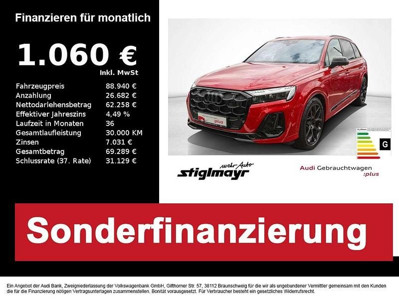 Chilirot metallic Gebraucht 2024 Audi Q7 S-Line SUV | 88.940 € (Teuer) - Bild 1/4