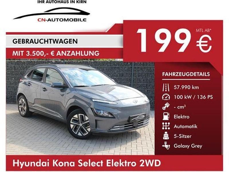 Grau Gebraucht 2021 Hyundai Kona Select SUV | 17.990 € (Etwas zu teuer) - Bild 1/4