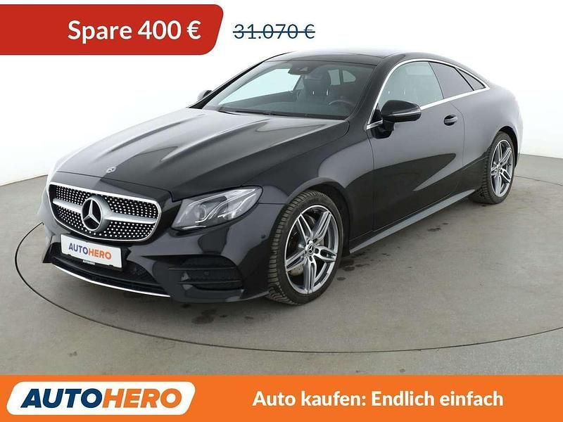 Schwarz Gebraucht 2017 Mercedes E220 AMG line Coupé | 30.670 € (Fairer Preis) - Bild 1/3
