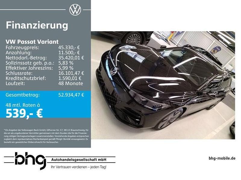 Schwarz Gebraucht 2025 VW Passat R-line Kombi | 45.330 € (Superpreis) - Bild 1/3