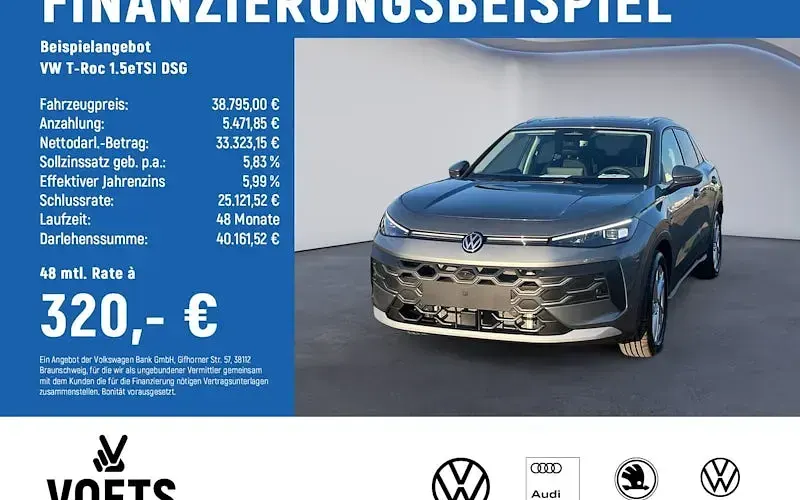 Neu VW T-Roc Cabriolet Style 150 PS (110 kW) 2026 Grau SUV