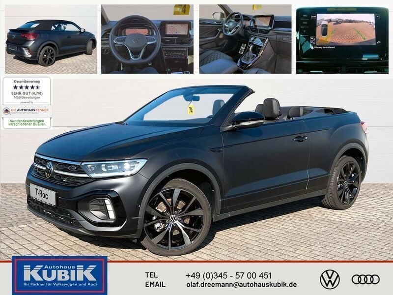 Deep black matt Gebraucht 2024 VW T-Roc Cabriolet R-line Edition Cabrio | 40.850 € - Bild 1/4