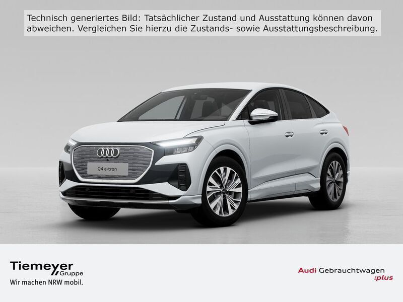 Gletscherweiß metallic Gebraucht 2022 Audi Q4 Sportback e-tron S-Line SUV | 37.880 € (Fairer Preis) - Bild 1/4