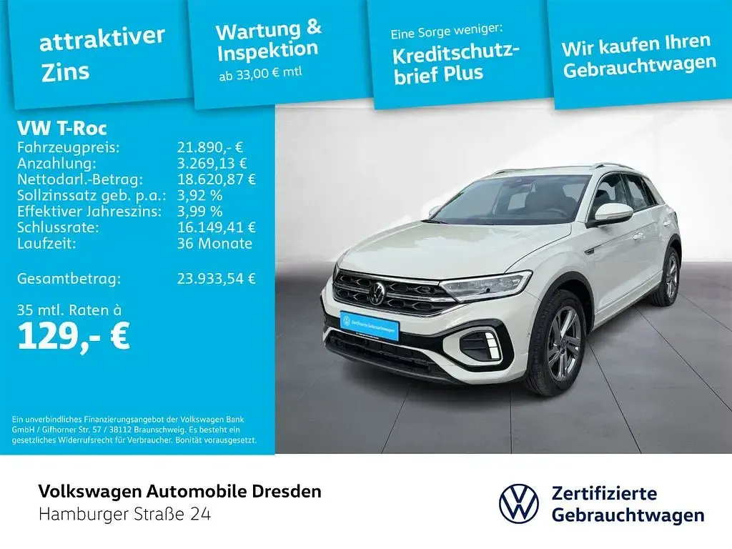 Gebraucht VW T-Roc R-line 110 PS (80 kW) 2024 Grau SUV
