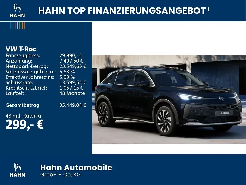 Neu VW T-Roc 116 PS (85 kW) 2026 Schwarz SUV