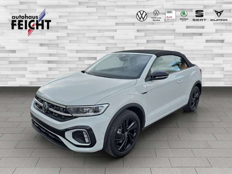 Pure white Gebraucht 2024 VW T-Roc Cabriolet R-line Cabrio | 36.880 € (Fairer Preis) - Bild 1/4