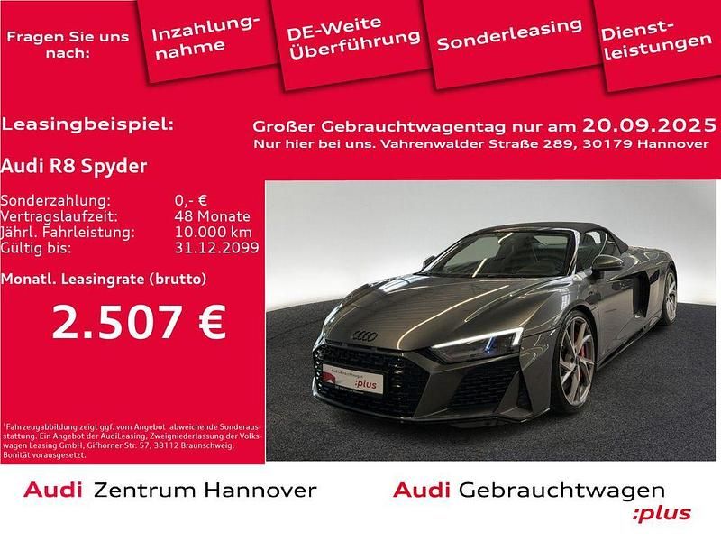 6y daytonagrau perleffekt (metallic) Gebraucht 2021 Audi R8 Spyder Ambiente Cabrio | 140.950 € (Superpreis) - Bild 1/4