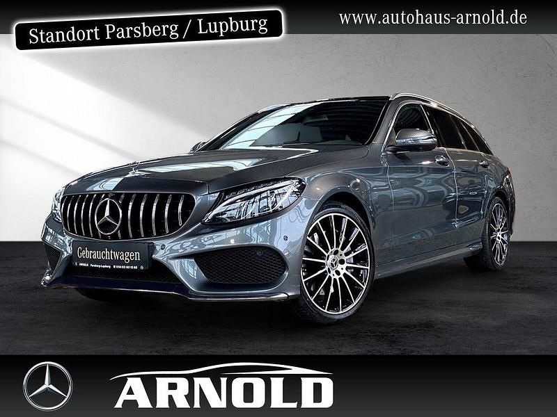 Grau (selenitgrau) Gebraucht 2018 Mercedes C400 AMG line Limousine | 29.790 € (Fairer Preis) - Bild 1/4