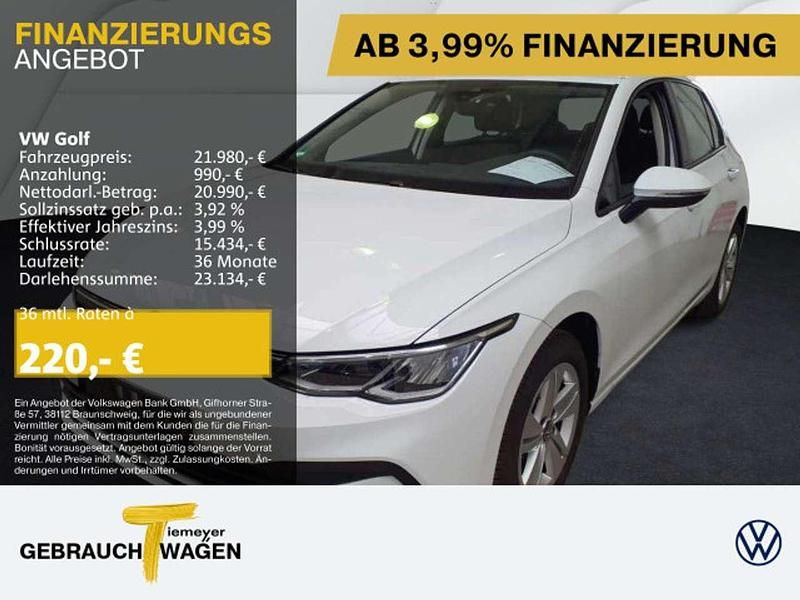 Weiß Gebraucht 2024 VW Golf VIII Life Limousine | 21.980 € (Guter Preis) - Bild 1/4
